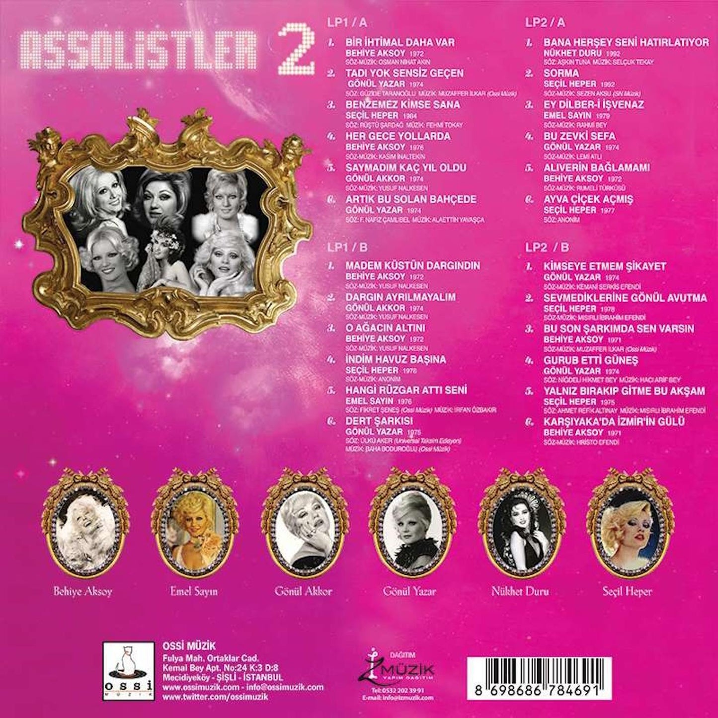 Assolistler Plak | Assolistler Vol:2 | karışık Türk Sanat müziği Plak(2 Plak) Schallplatte | LP
