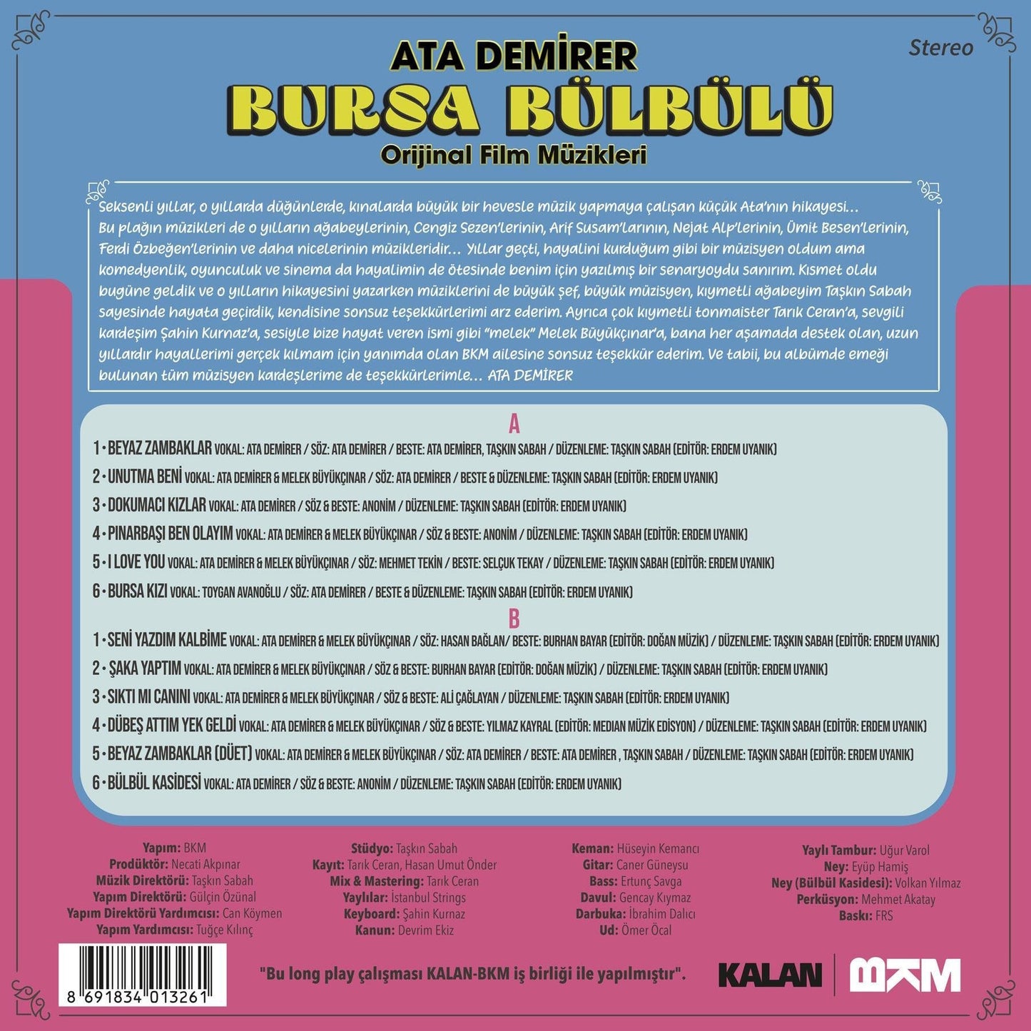 Bursa Bülbülü| Orijinal | Film Müzikleri | Plak (Film Müzikleri Plak) Schallplatte | LP