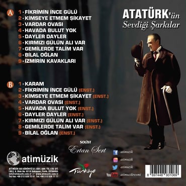 Atatürk'ün Sevdiği Şarkılar | Plak| Solist| Ertan Sert (Türk Sanat Müziği Plak) Schallplatte | LP