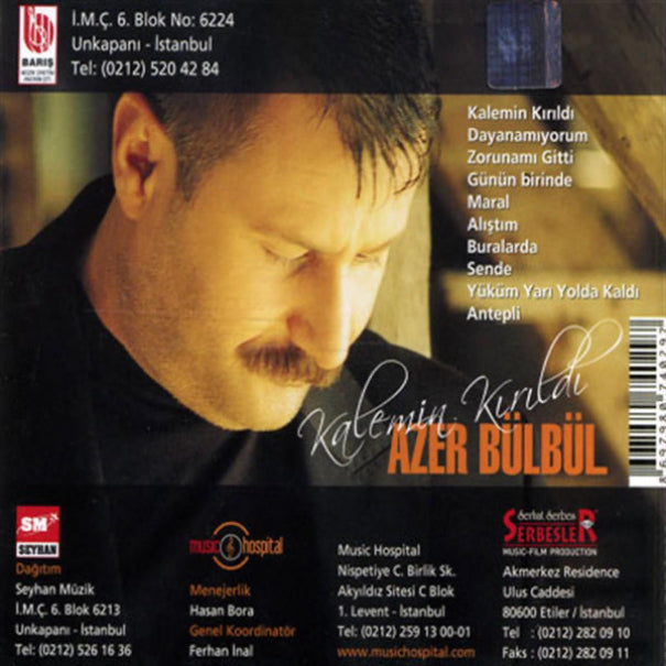 Azer Bülbül - Kalemin Kırıldı (CD ) Arabesk | CD