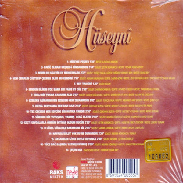 Bir Şarkıdır Yaşamak | Hüseyni ( CD )Türk Sanat Müziği | CD