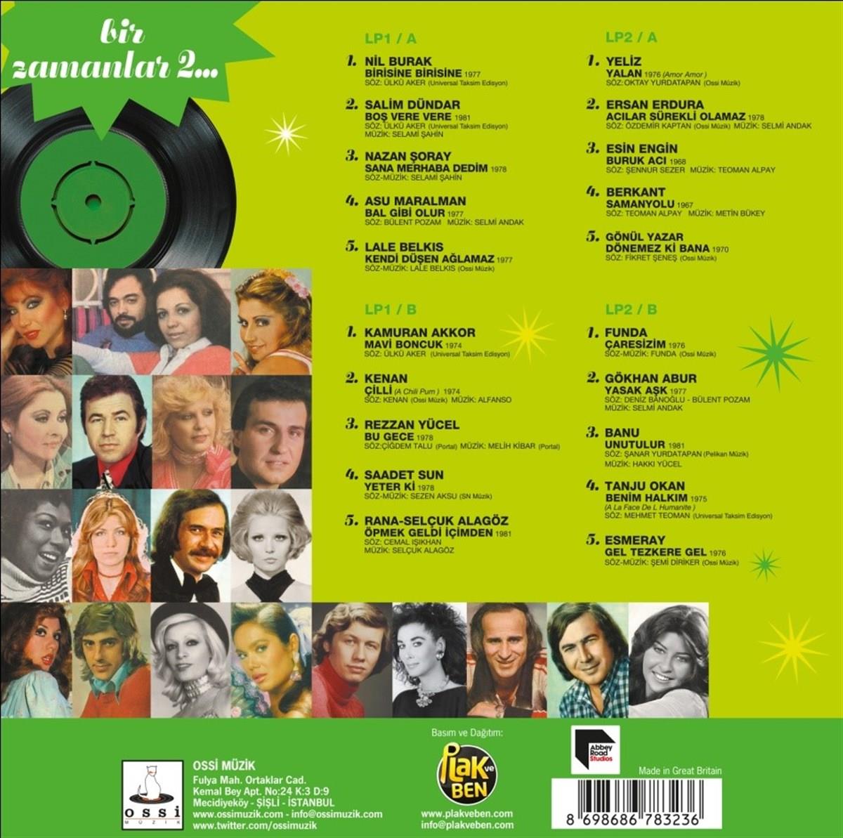 Bir Zamanlar | Vol 2 | Çeşitli Sanatçılar | Plak (2 Plak) Türkce Plak| Pop |Schallplatte | LP