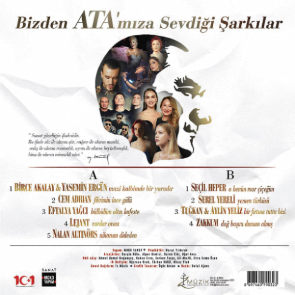 Bizden Ata'mıza Sevdiği Şarkılar - Çeşitli Sanatçı lar (Plak) Schallplatte | LP