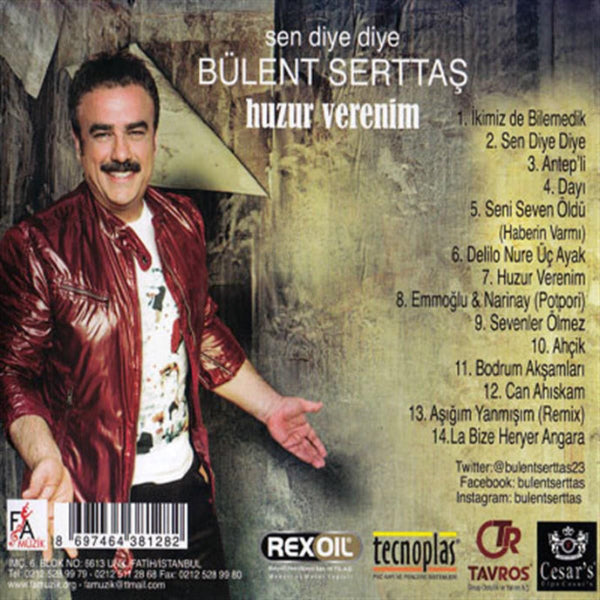 Bülent Serttaş CD - Bülent Serttaş - Sen Diye Diye | Huzur Verenim |Türkü ( CD )
