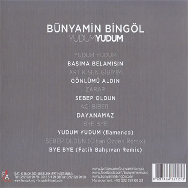 Bünyamin Bingöl - Yudum Yudum (CD) Arabesk |CD