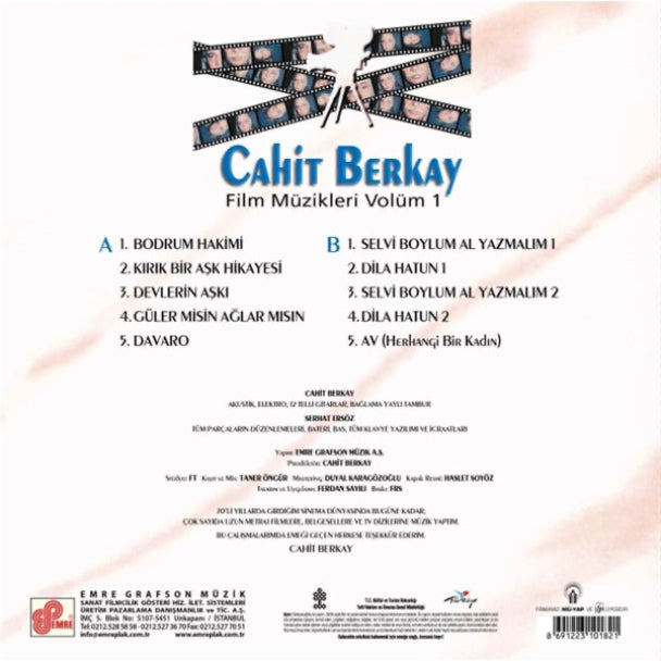 Cahit Berkay Plak - Film Müzikleri 1 Plak (Türkisch Instrumental | Film & Serienmusik | Plak| LP | Schallplatte)