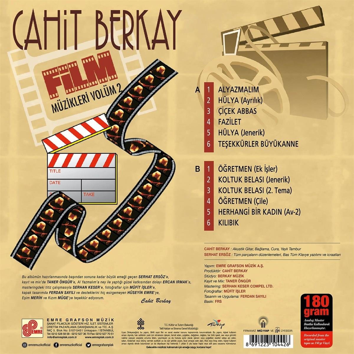 Cahit Berkay CD - Film Müzikleri 2 (Türkisch Instrumental | Film & Serienmusik | CD)