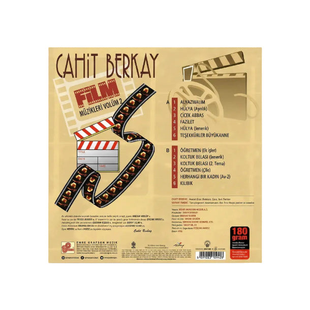Cahit Berkay CD - Film Müzikleri 2 (Türk Enstrümantal) | Film ve dizi müzikleri | CD)