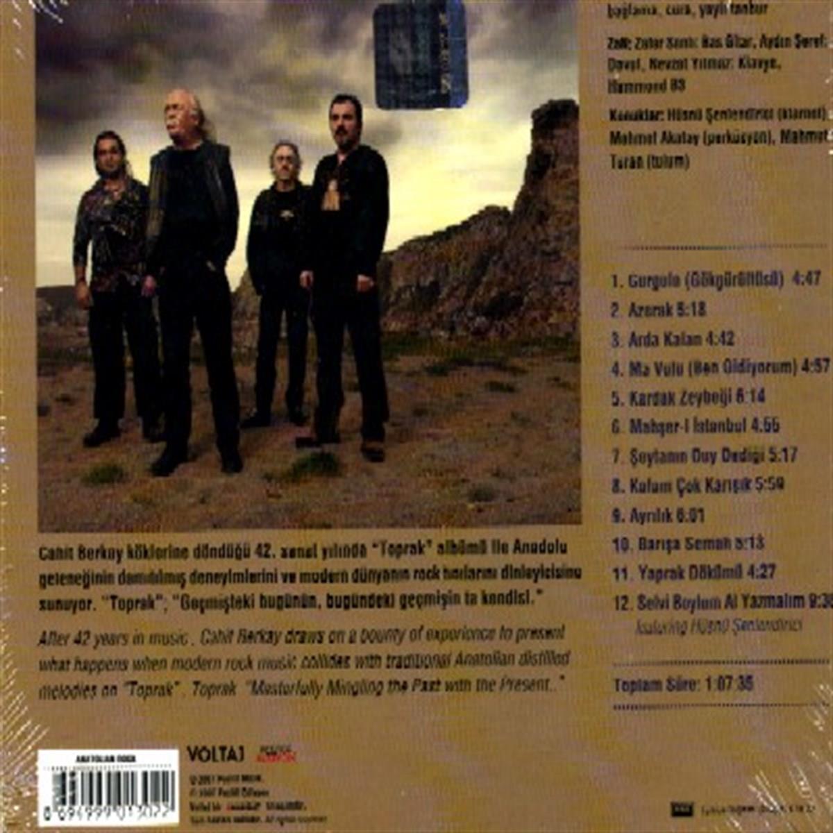 Cahit Berkay | Grup Zan - Toprak CD | Anadolu Rock | Enstrümantal | CD
