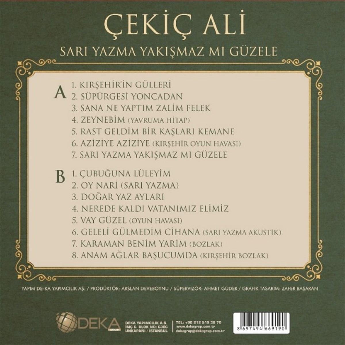 Çekiç Ali - Sari Yazma Yakışmaz mi Güzele (Türkische Volksmusik | Schallplatte | LP) Türk Halk | Plak