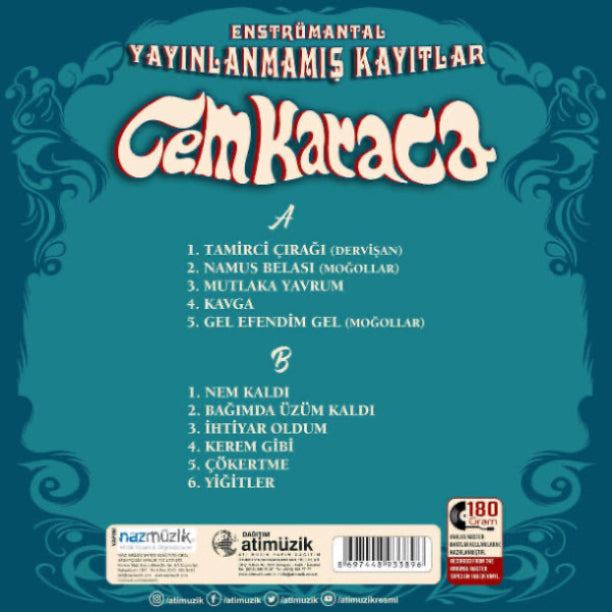 Cem Karaca- Yayınlanmamış Kayıtlar - Enstrümantal | Plak | Schallplatte | LP