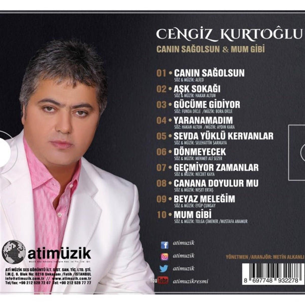 Cengiz Kurtoğlu - Canın Sağolsun (CD) Cengiz Kurtoğlu - Canın Sağolsun CD | Türkçe Arabesk CD
