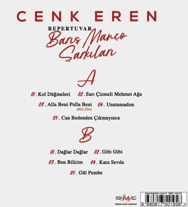 Cenk Eren - Repertuvar Şarkıları Plak | Türkischer Pop | Schallplatte)
