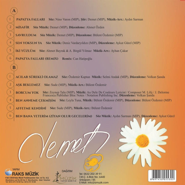 Demet Sağıroğlu | Demet (Transparan Sarı Plak) Plak | Schallplatte | LP | Almanya | sipariş