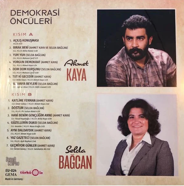 Ahmet Kaya | Selda Bağcan | Demokrasi Öncüleri |Plak ( Türk Halk | Özgün | Protest | Müzik |Plak ) Schallplatte | LP