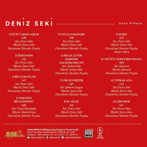 Deniz Seki - Uzun Hikaye (CD)Türkçe | Pop | CD