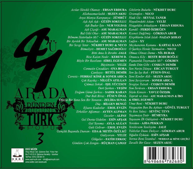 Dünden Bugüne Türk Popu 3 ( CD ) (4 CD)Türkçe Pop CD