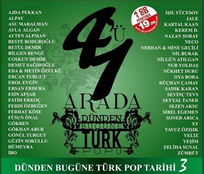 Dünden Bugüne Türk Popu 3 ( CD ) (4 CD)Türkçe Pop CD