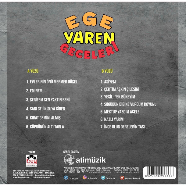 Ege Yaren Geceleri (Plak) Türk halk | Plak | Schallplatte | LP