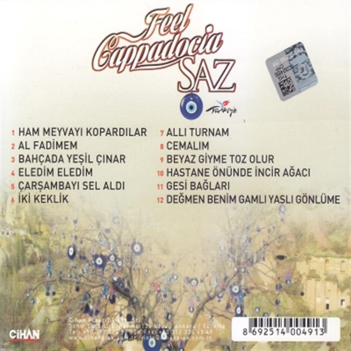 Project Ercan Erol- Feel Cappadocia Saz (CD ) Enstrümantal | müzik | CD