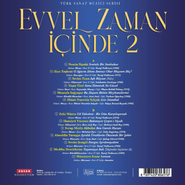 Evvel Zaman İçinde | Cilt 2 | Plak (Türkce | Sanat | Müziği | Müzik | Plaket)