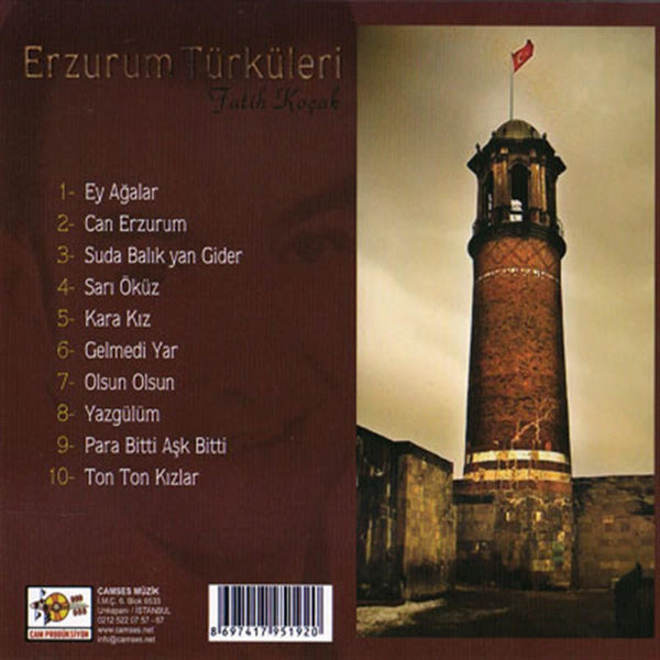 Fatih Koçak - Erzurum Türküleri(CD)Türk Halk |Müziği|CD