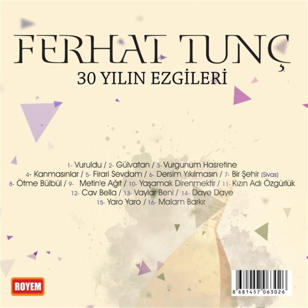 Ferhat Tunç - Ferhat Tunç -30 Yılın Ezgileri ( CD )Türk Halk | Protest | Müzik CD