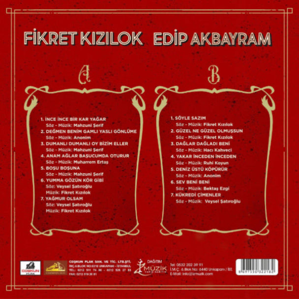 Fikret Kızılok - Edip Akbayram (Plak)Türk halk| müziği| rock |Plak