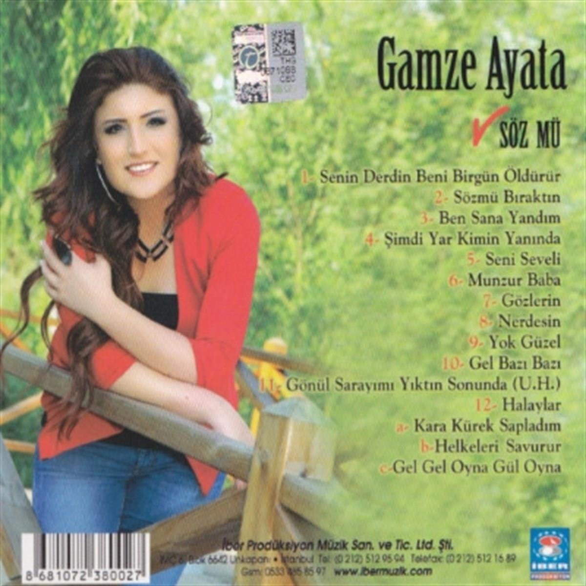 Gamze Ayata -Söz mü ( CD ) Türk halk | müziği | CD