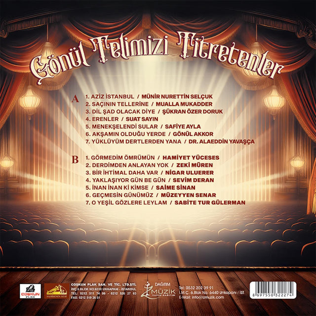 Gönül Telimizi Titretenler Plak- Çeşitli Sanatçılar ( Plak )Türk Sanat| Müziği | Plak|Schallplatte