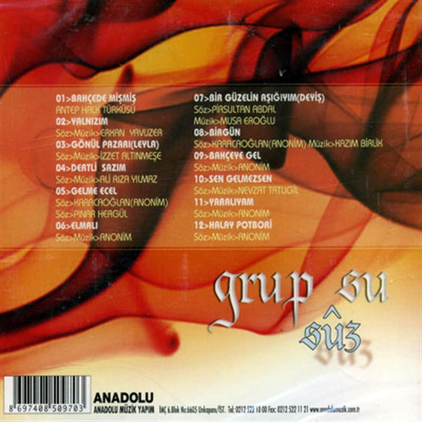 Grup Su - Süz - CD | türk halk | müzigi | CD | türkische Volksmusik | CD's