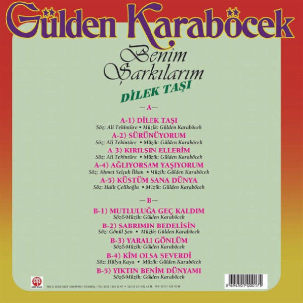 Gülden Karaböcek - Benim Şarkılarım-Dilek Taşı ( Plak ) Schallplatte | LP | Arabesk | Plak