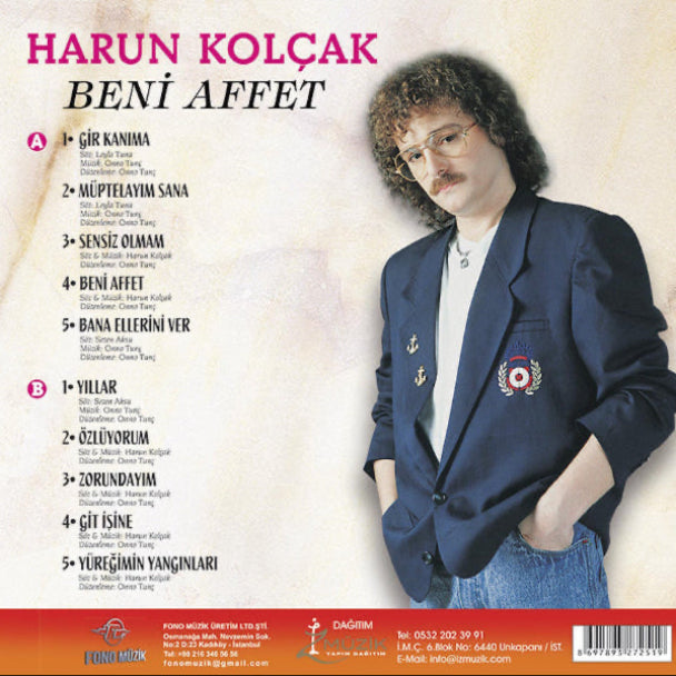 Harun Kolçak - Beni Affet plak ( Siyah Plak) Schallplatte | LP