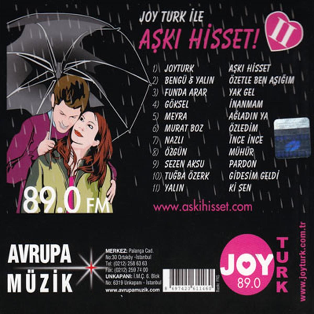 Joy Türk- Joy Turk ile Aşkı Hisset 2 ( CD )Türkçe |karışık | Pop | Rock | CD