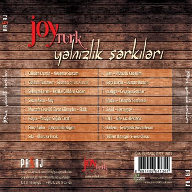 Joy Türk cd - Yalnızlık Şarkıları ( CD )Türkçe |karışık | Pop | Rock | CD