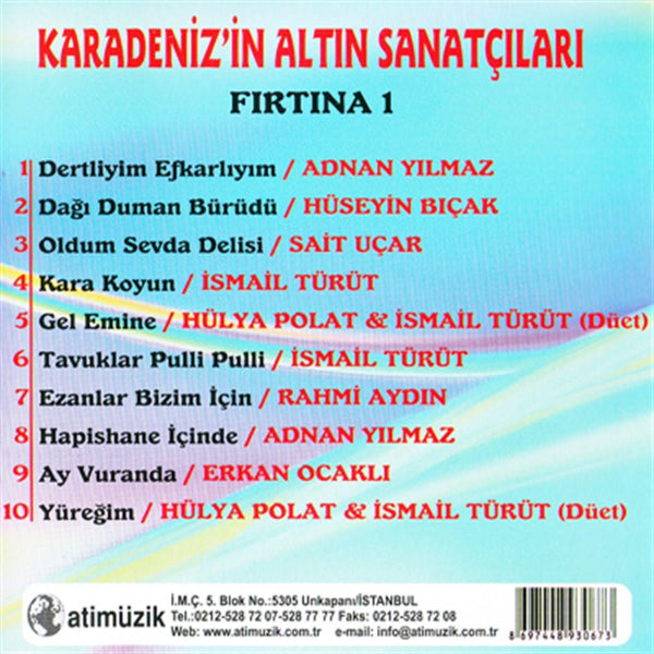 Karadeniz'in Altın Sanatçıları - Fırtına 1 | CD | Türk halk | Karadeniz Türküleri | Karadeniz halk |CD