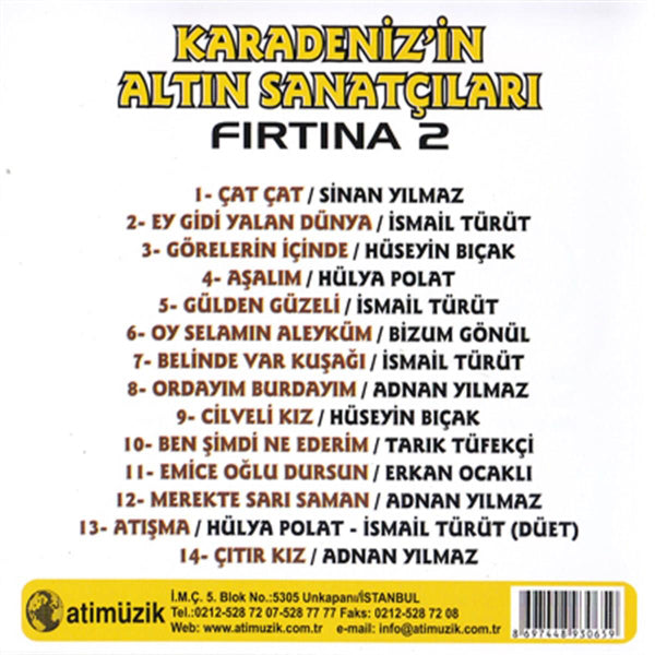 Karadeniz'in Altın Sanatçıları | Fırtına 2 | CD ( karışık Karadeniz Türküleri CD ) Türk halk müziği