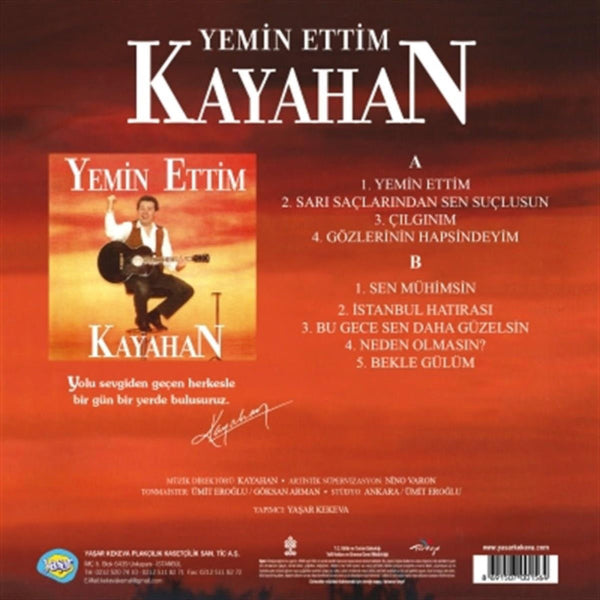Kayahan- Yemin Ettim Plak | Schallplatte-LP | Türkçe |pop | plak