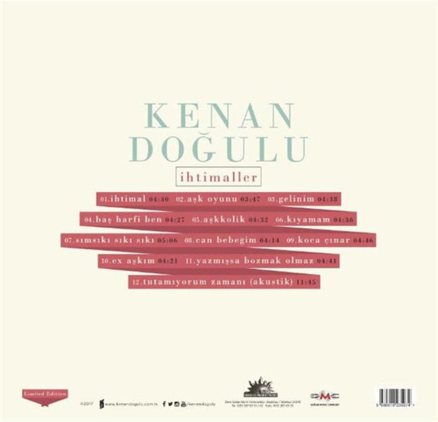 Kenan Doğulu Plak |Kenan Doğulu - İhtimaller(2 Plak)Türkçe | Pop | Plak|kayıt