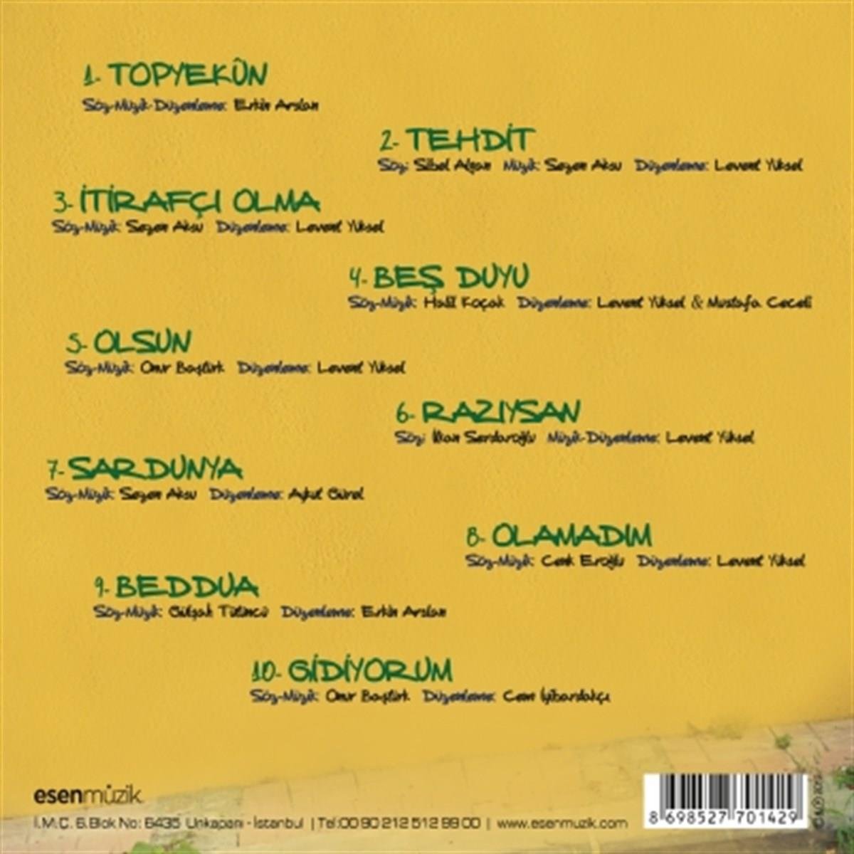 Levent Yüksel CD - Topyekün |Türkçe |Pop | CD