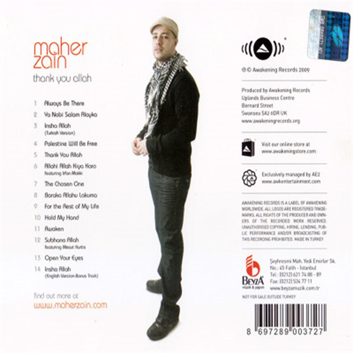 Maher Zain - Thank You Allah(CD)İngilizce dualar|ilahiler|CD