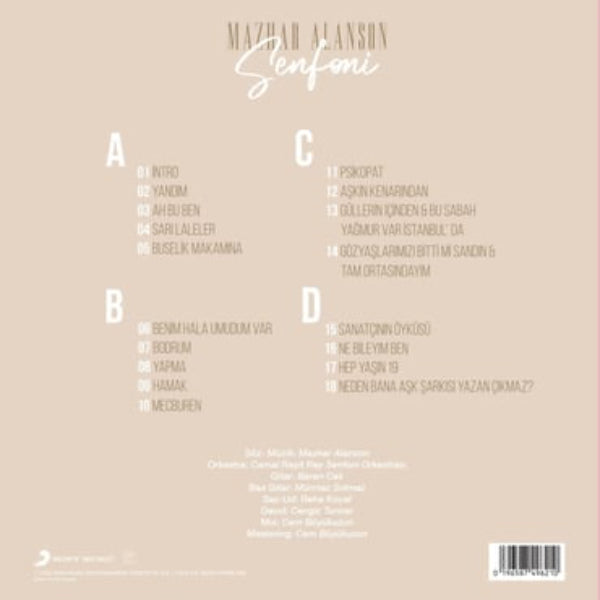 Mazhar Alanson Plak - Senfoni (2 Plak)Türkçe | Pop | Plak | Schallplatte | LP