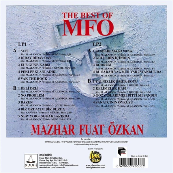 Mazhar Fuat Özkan - The Best Of | MFÖ Plak(2 PLAK)Türkçe | Pop | Rock | Plak |Schallplatte