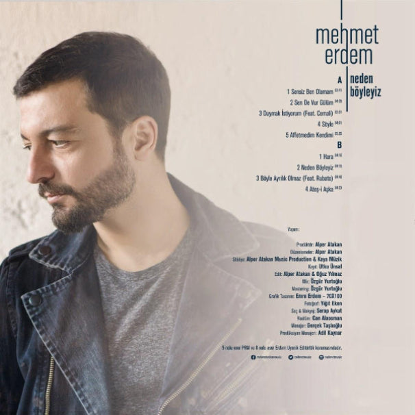 Mehmet Erdem Plak- Neden Böyleyiz Plak(Transparan Buz Renkli Plak)Türkçe | POP | Plak