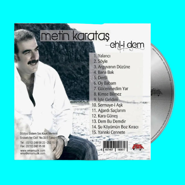 Metin Karataş - Ehl-i Dem (CD) Metin Karataş Ehl-i Dem CD | Türk Halk Müziği içinde Alevi-Bektaşi deyişler | CD