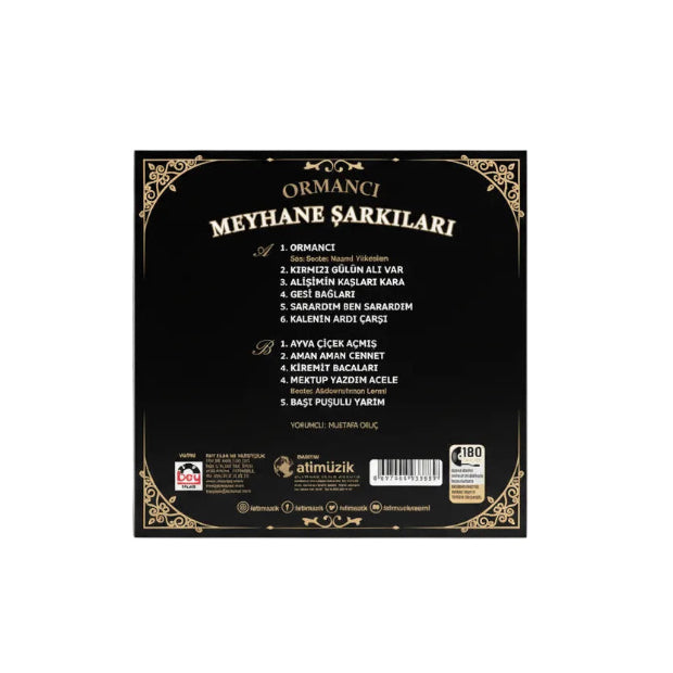 Meyhane Şarkıları -Ormancı (Plak) Türk Sanat | Şarkılar | müziği | Plak | Schallplatte | LP