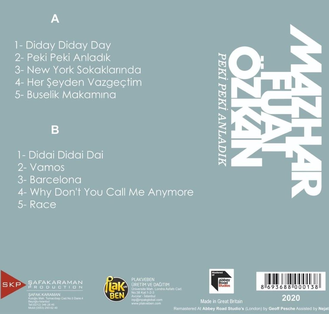 MFÖ (Mazhar Fuat Özkan) - Peki Peki Anladık (Plak)Schallplatte