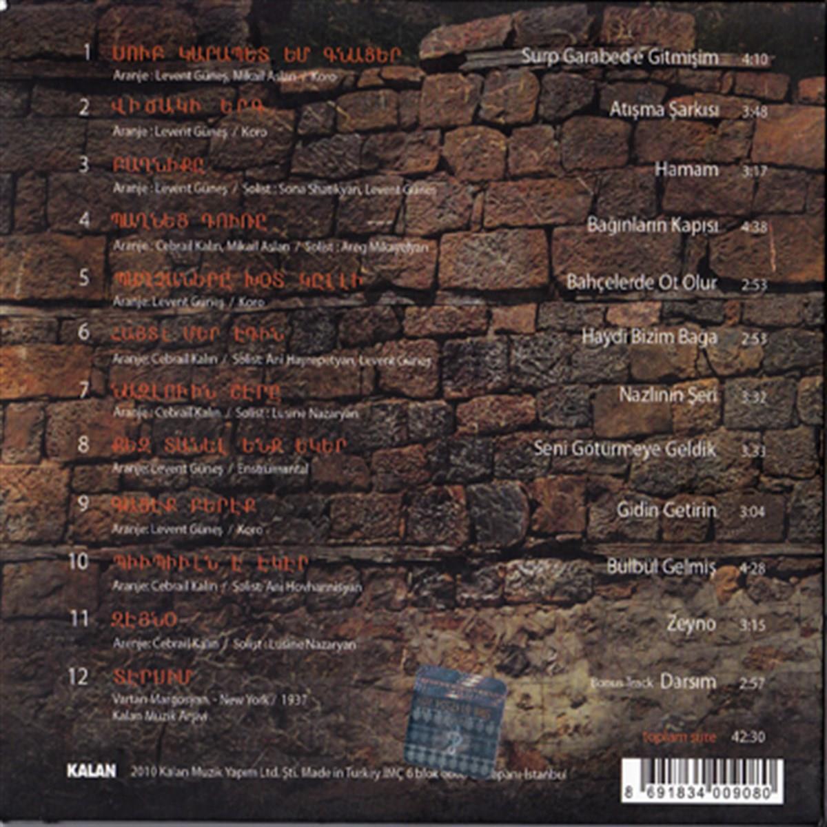 Mikail Aslan CD- Petag | Dersim Ermeni Halk şarkıları (CD)Kürtçe | Ermeni Türküleri