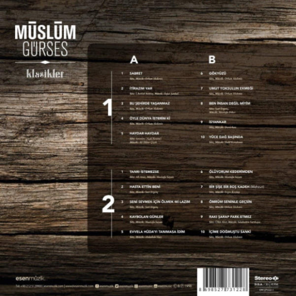 Müslüm Gürses | Klasikler | Plak ( 2 Plak ) Plak | Schallplatte | LP |Almanya | Hollanda | Belçika