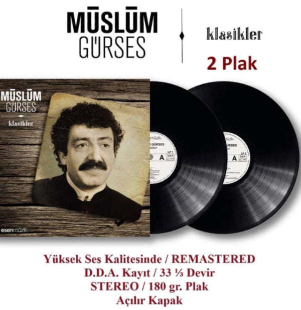 Müslüm Gürses | Klasikler | Plak ( 2 Plak ) Plak | Schallplatte | LP |Almanya | Hollanda | Belçika